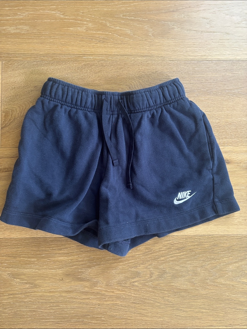 Nike Women's Dark Navy Athletic Fleece Shorts with Logo